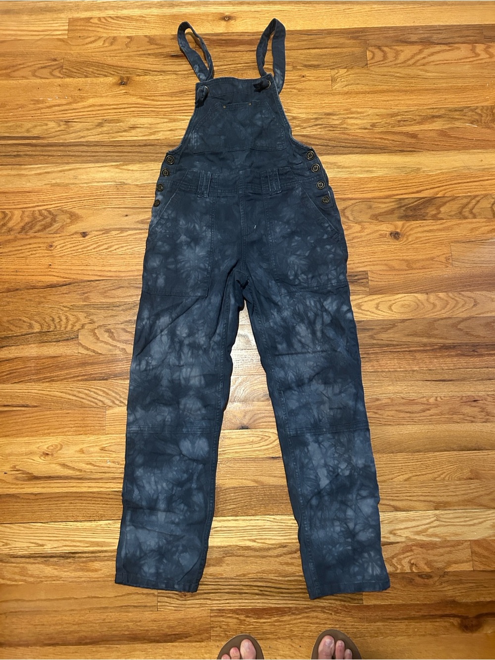 Anthropologie Black Tie-Dye Women's Denim Overalls